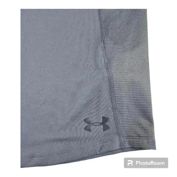 Under Armour HeatGear Fitted 3/4 sleeved shirt charcoal gray #1322105 Large - Picture 4 of 7